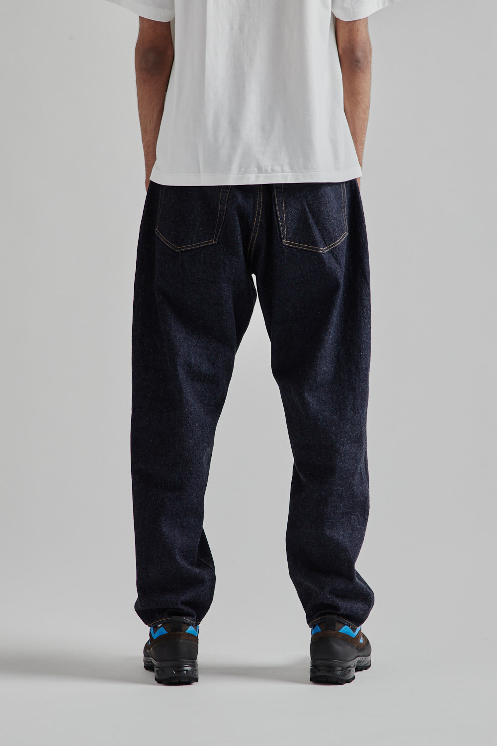 Kaptain Sunshine 5P Zip Front Denim Pant Indigo One Wash | Wallace