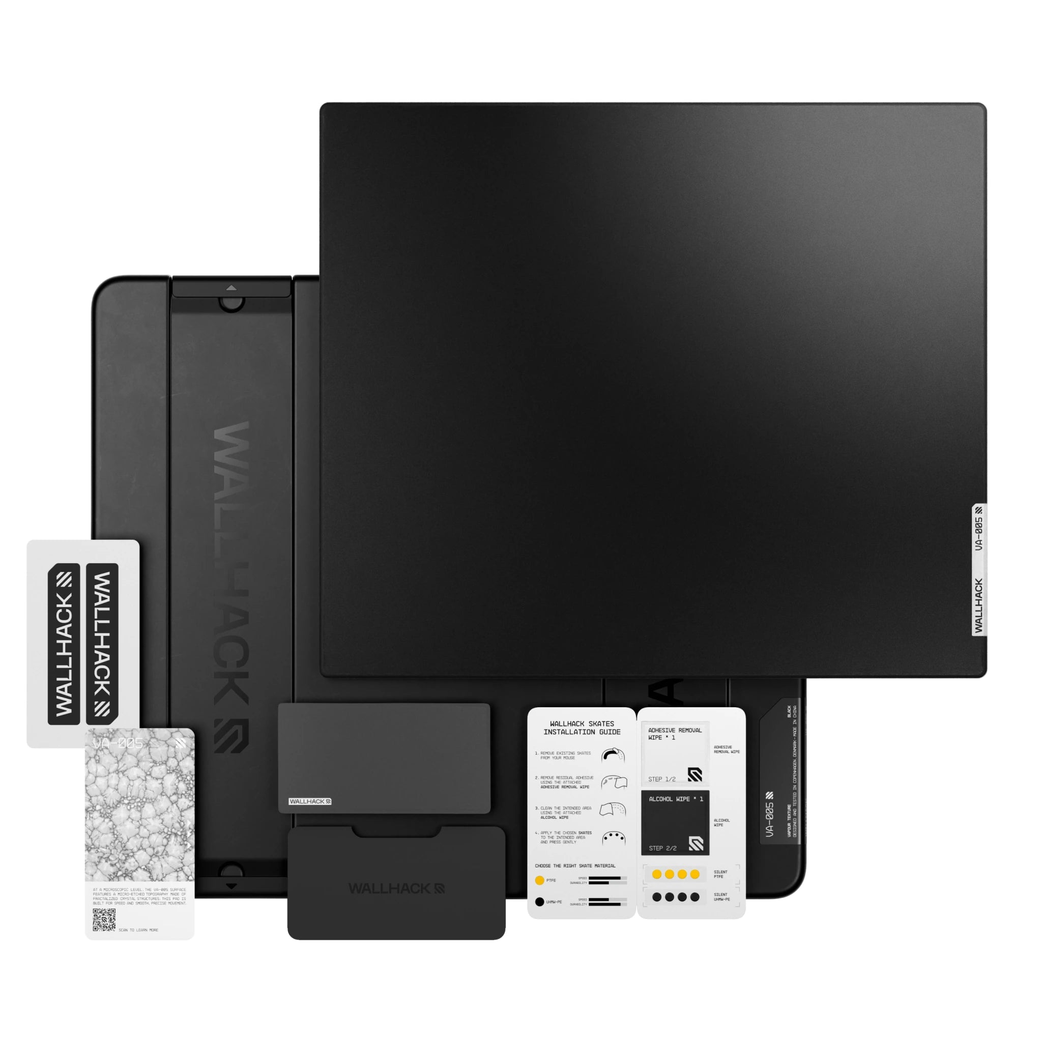 VA-005（ブラック） ガラスマウスパッド | WALLHACK