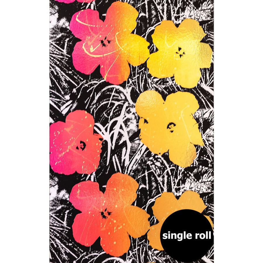 Andy Warhol / FLOWERS / Golden Shower on Chrome Mylar (single roll