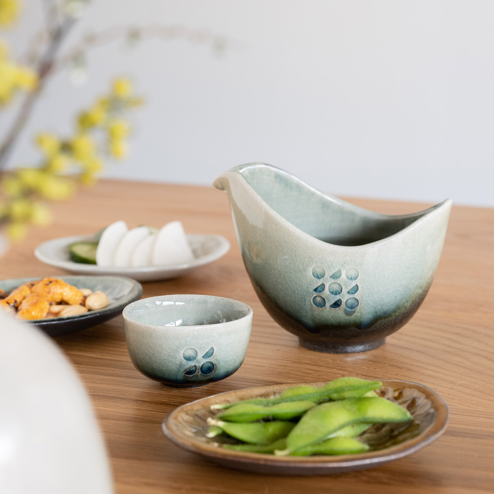 お猪口（青緑) | 明山 オンラインショップ