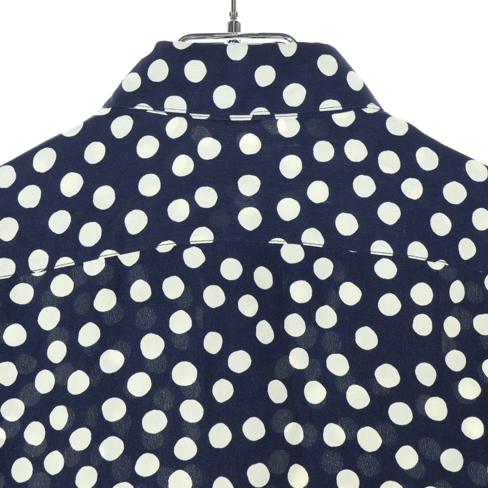 SAINT LAURENT PARIS(サンローランパリ) ドット 水玉 長袖シルクシャツ