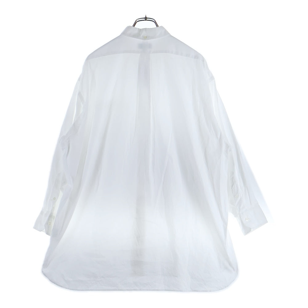 HYKE(ハイク) 24SS オーバーサイズコットン長袖シャツ ホワイト 241