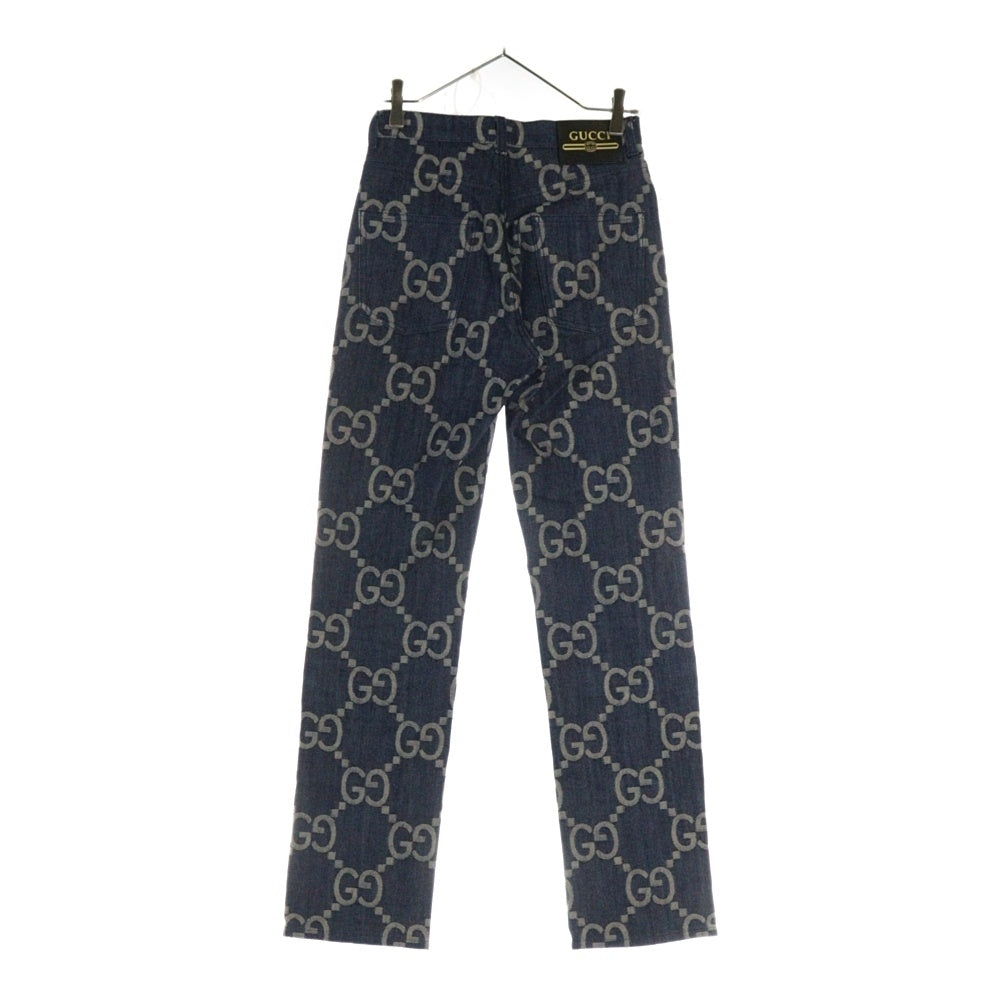 GUCCI(グッチ) ジャンボGG 総柄デニムパンツ レディース インディゴ