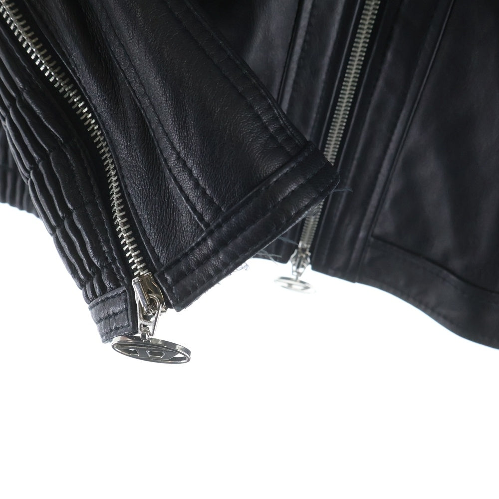DIESEL(ディーゼル) L-SASKIA ラムレザー ジップアップ シングル