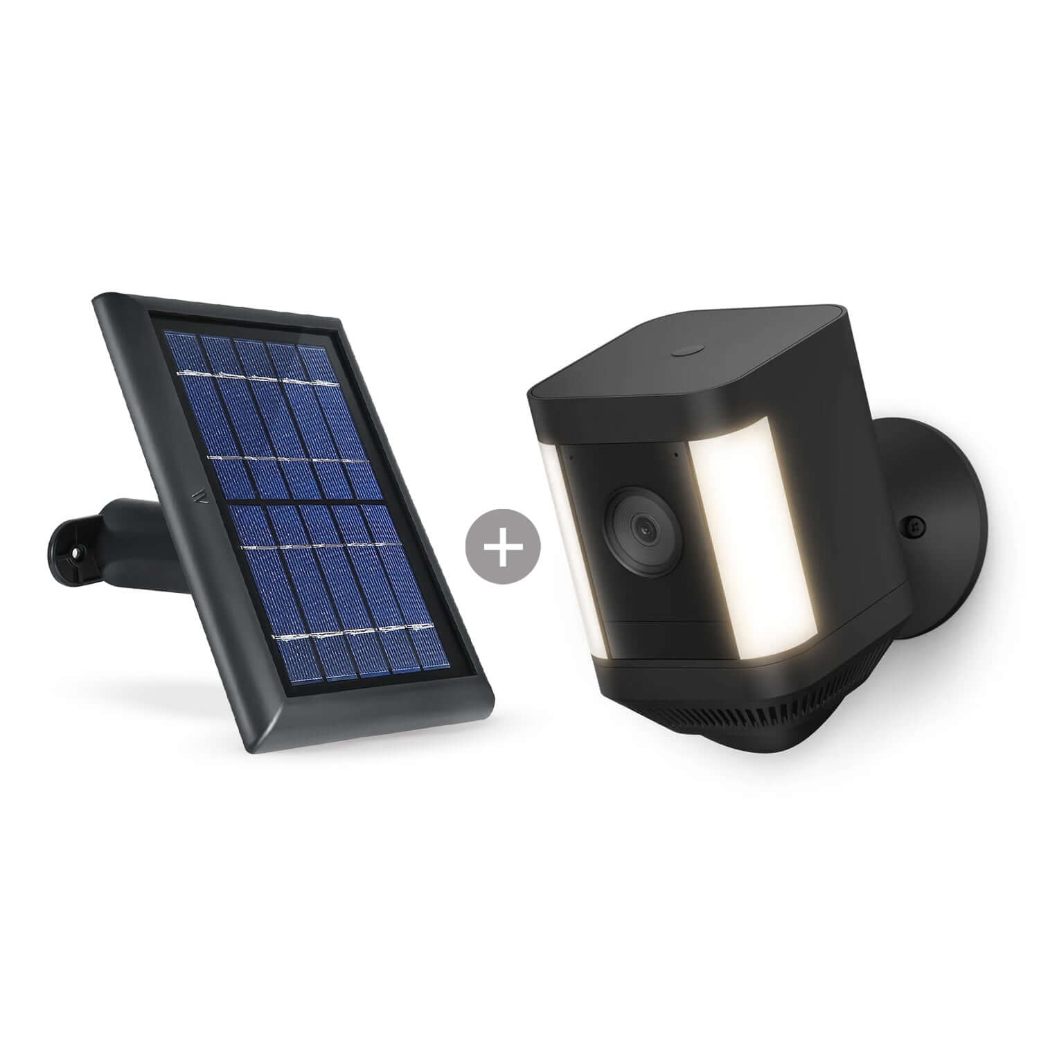 Ring Spotlight Cam Plus Battery + Solar Panel Bundle (1-Pack