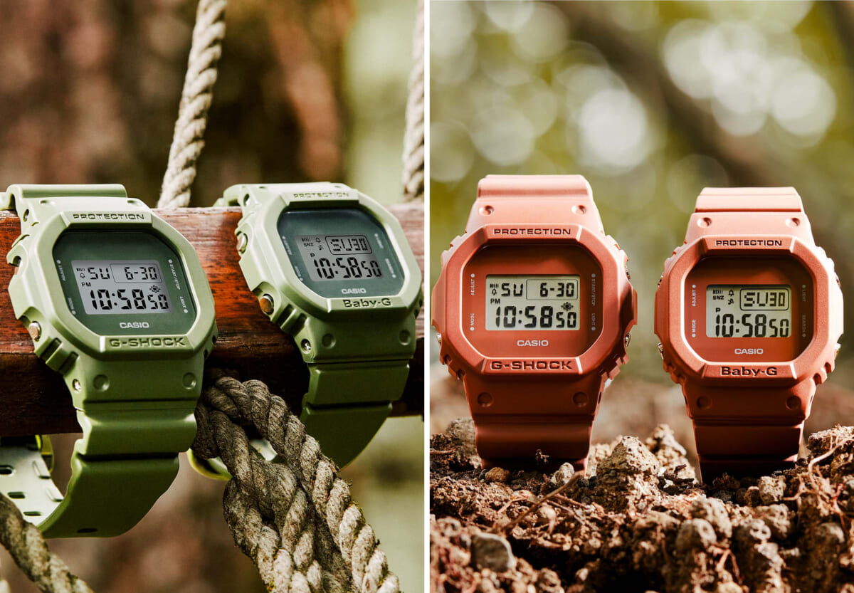 アースカラーを纏うG-SHOCKが登場！ スクエアモデル ＆ BABY-Gのほか