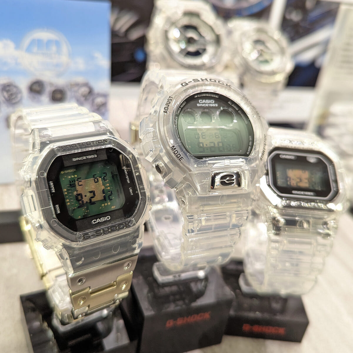 7月7日リリース【G-SHOCK】40周年記念モデル／モジュールや回路基板が