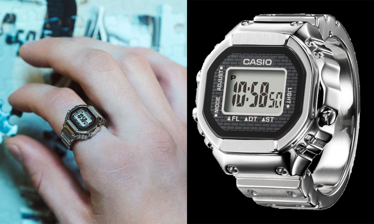 カシオの時計がリングになった フルメタルのリング型デジタルウオッチ