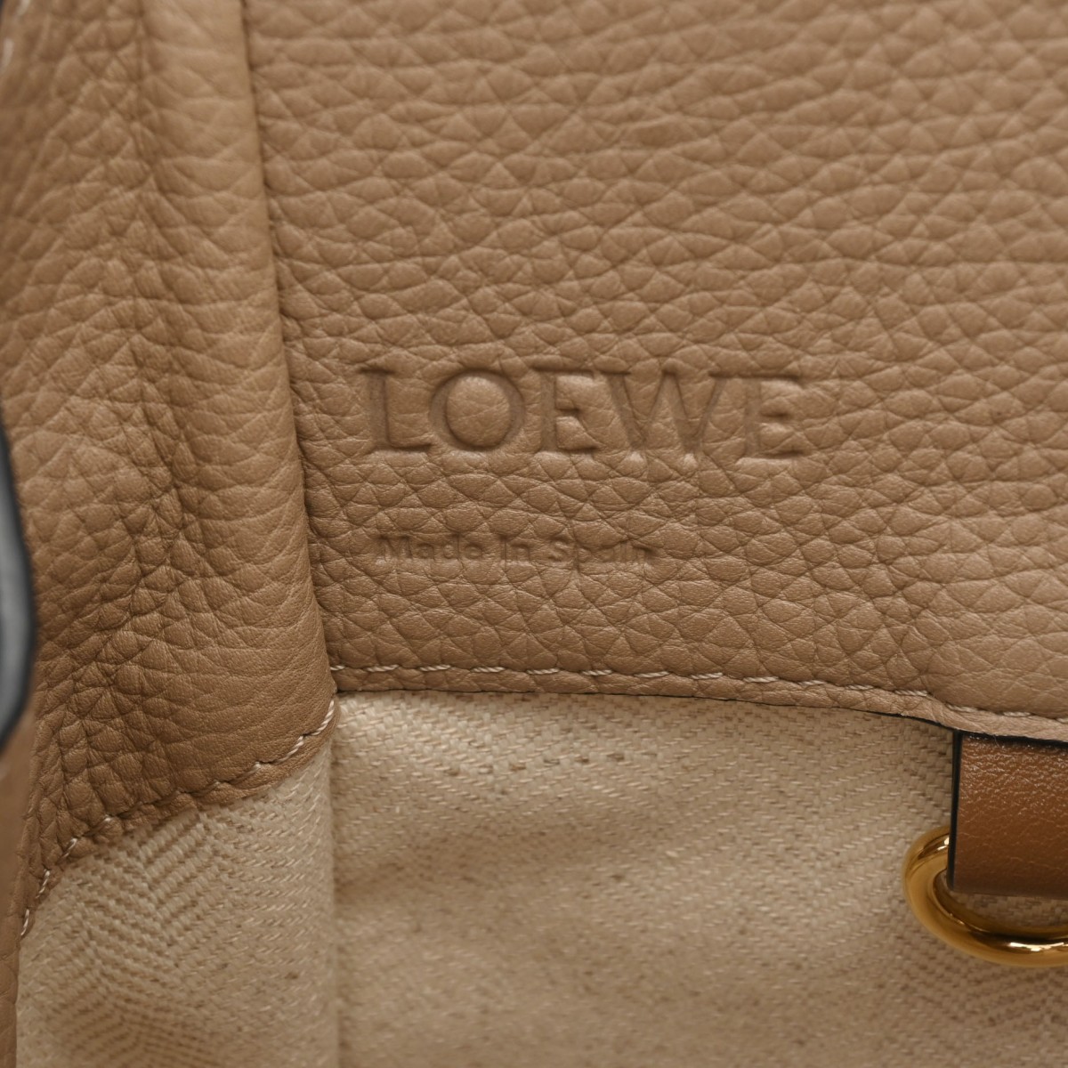 ロエベ ハンモック ドローストリング スモールバッグ サンド/ミンク