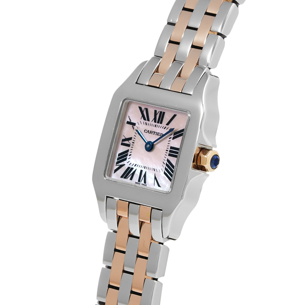 カルティエ サントスドゥモワゼル W25074Y9 ピンクシェル レディース