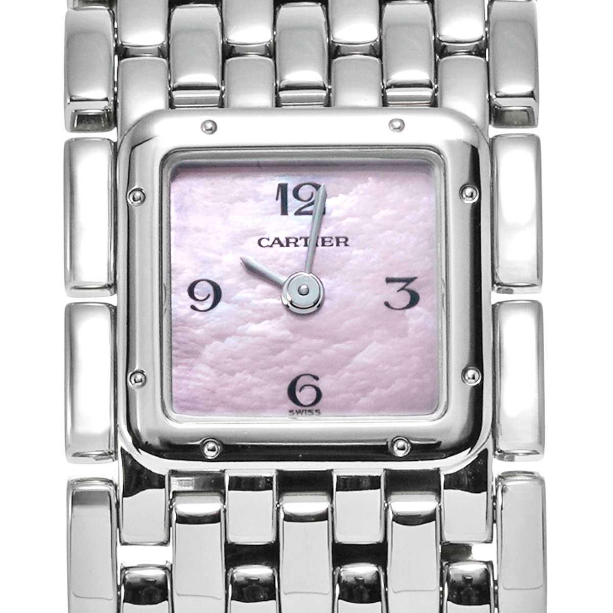 カルティエ パンテール リュバン W61003T9 ピンクシェル レディース