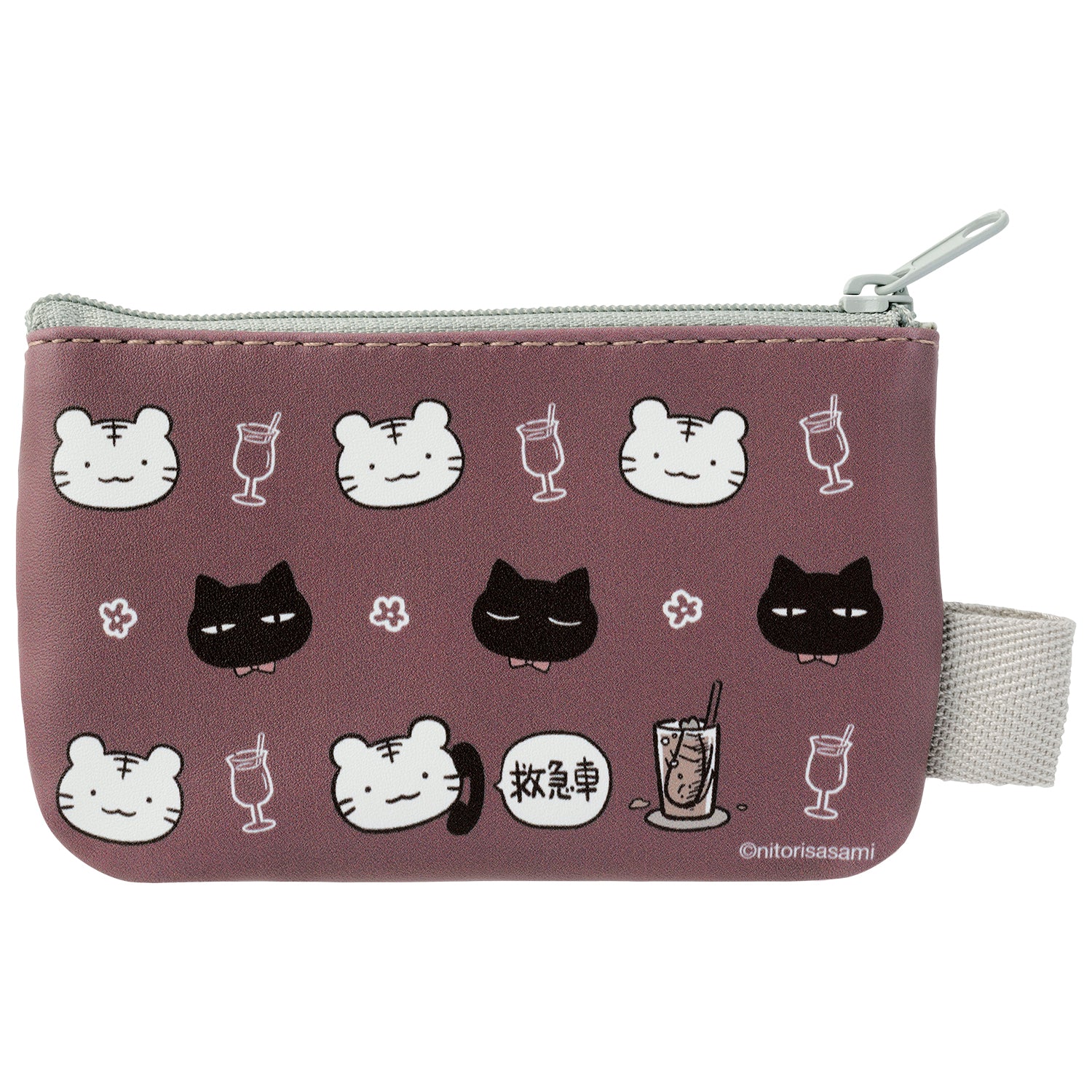 ホワイトタイガーとブラックタイガー 2個セットポーチ（マスターと