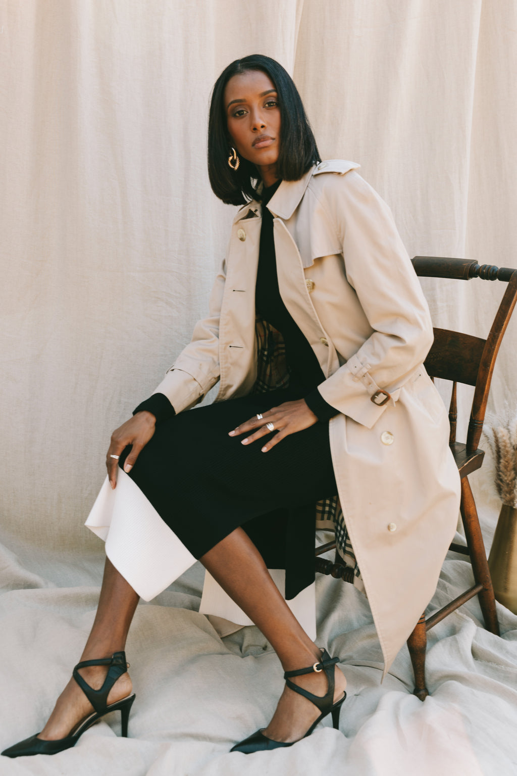 The Rib Sweater Midi Dress In Ink - KADA