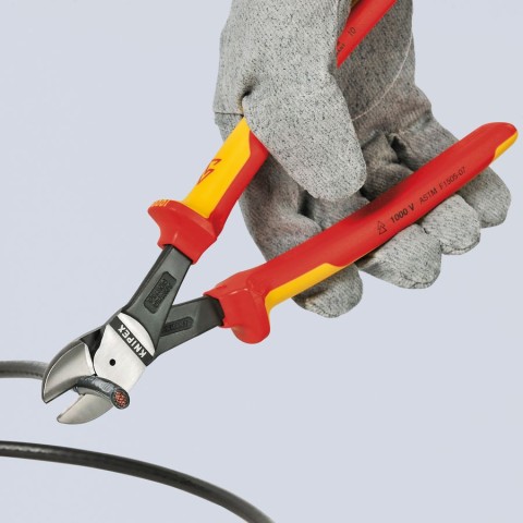 High Leverage Diagonal Cutters-1000V Insulated | KNIPEX Tools