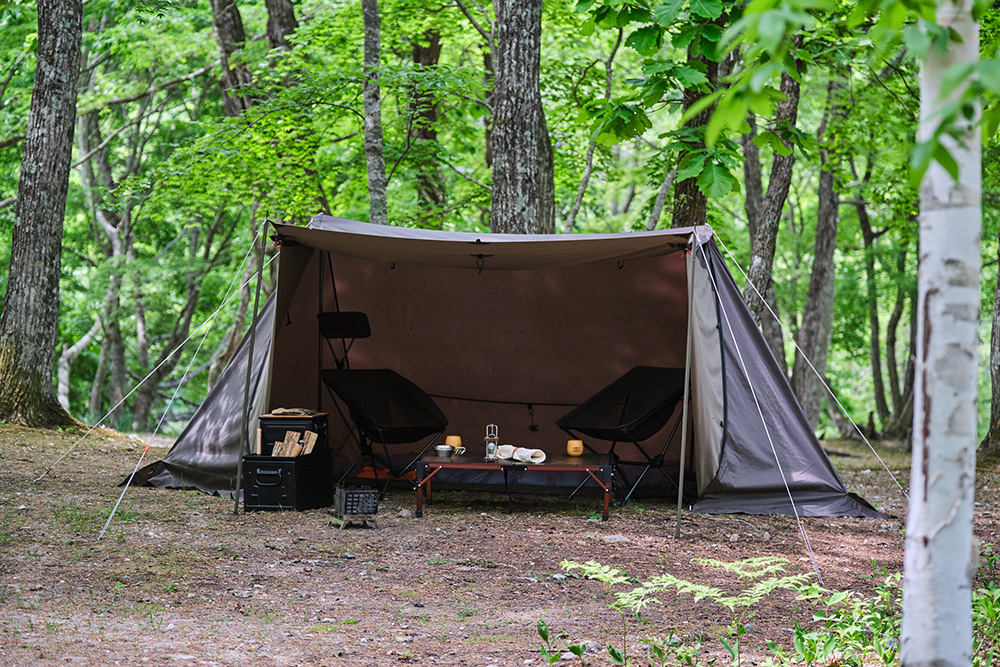 テンマクデザインの人気難燃テントがサイズUP！ 2人用の「大炎幕」発売