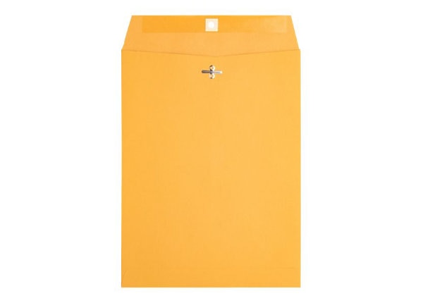 Business Source - envelope - 9.02 in x 12 in - open end - brown