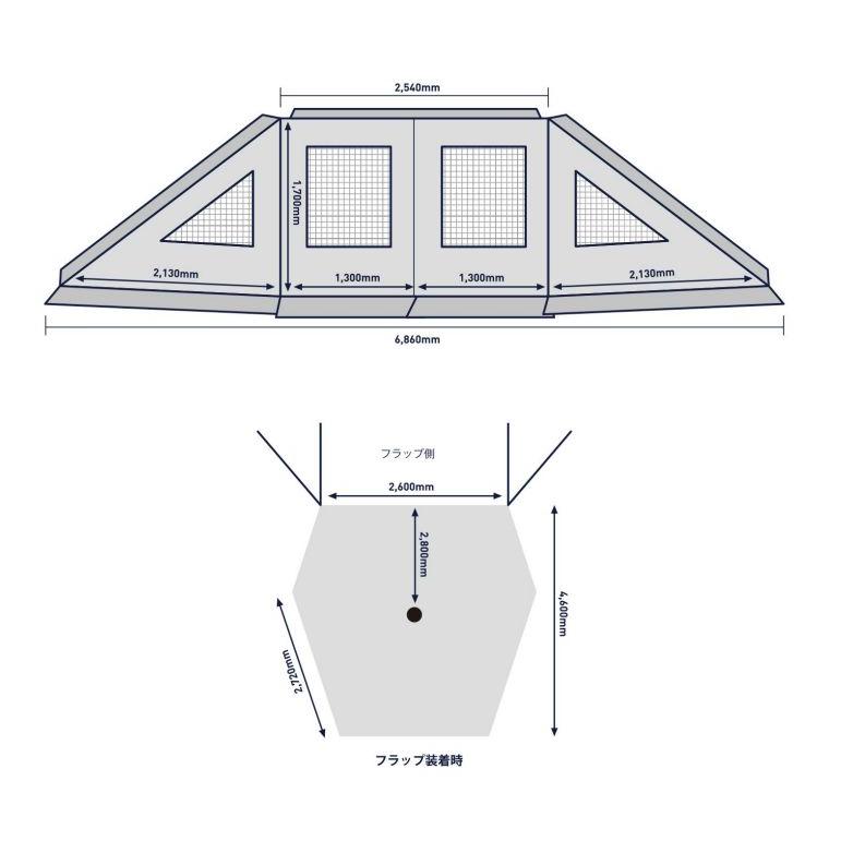 テンマクデザイン サーカスST DX専用 フロントフラップ ワイド【ST