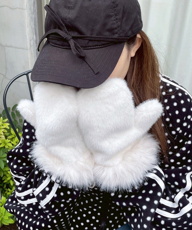 ✨アーカイヴ✨ ヨウジヤマモト 00aw ラビットファー ミトン 手袋