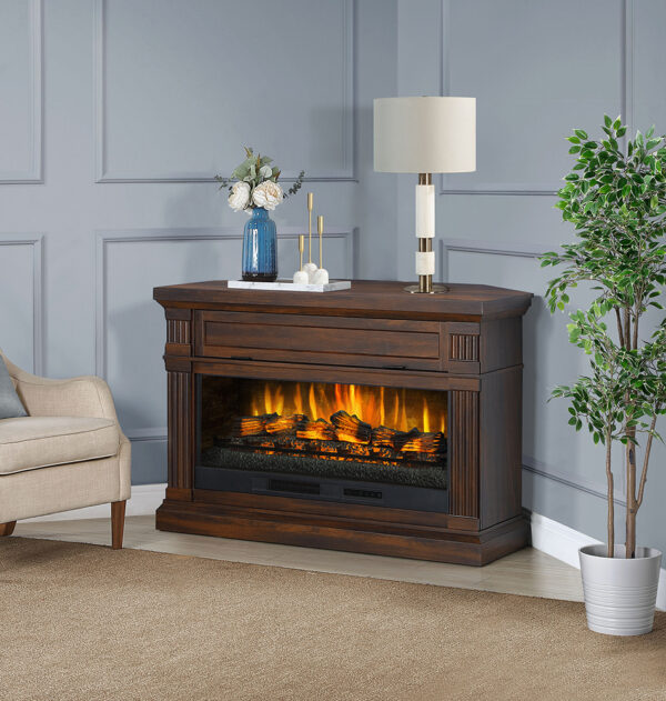 Mansfield 54in Antoinette Cherry Electric Fireplace Console