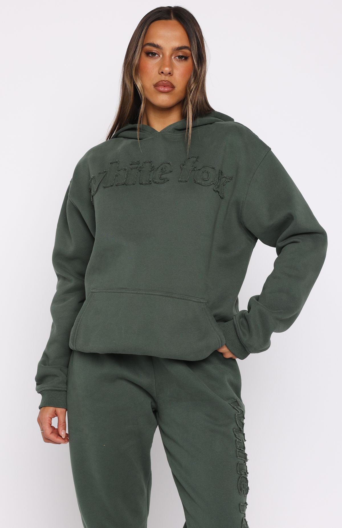 From The Archives Lexi Oversized Hoodie Khaki | White Fox Boutique US