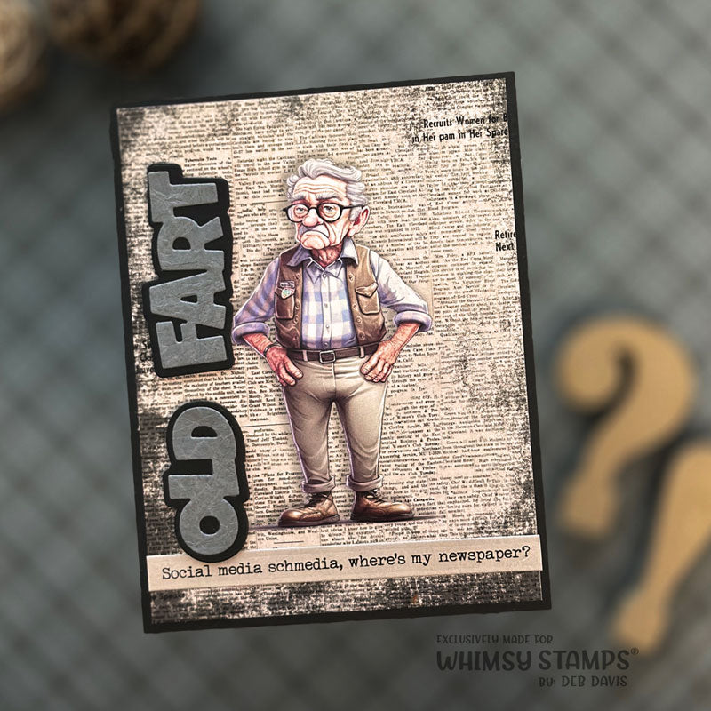 Old Fart Geezer Word and Shadow Die Set