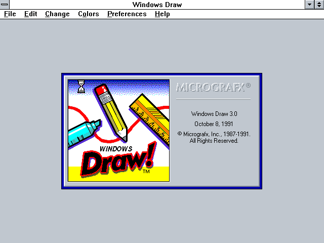 WinWorld: Micrografx Windows Draw 3.0
