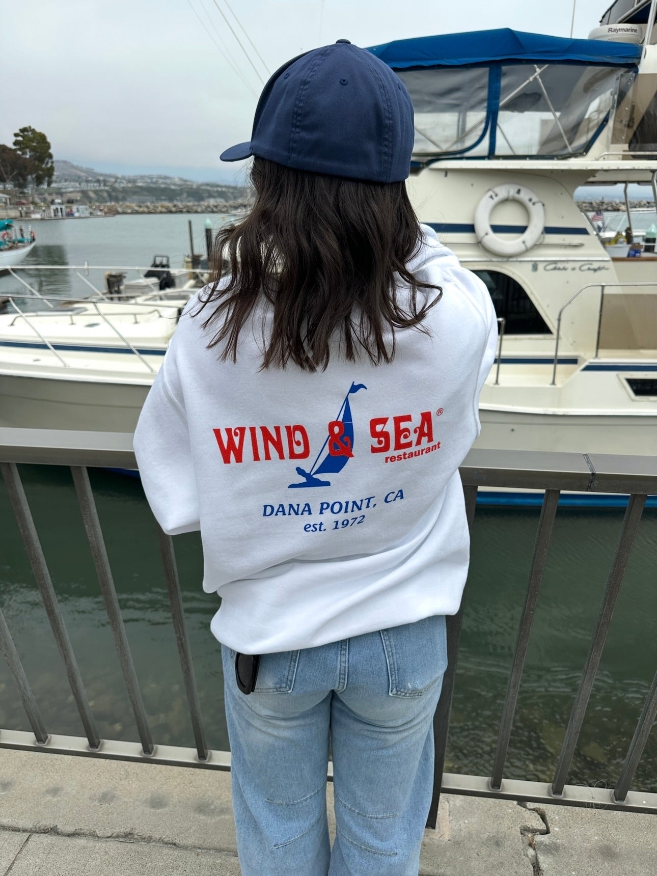 W&S White Crew Sweatshirt – Wind & Sea Restaurants, Inc.