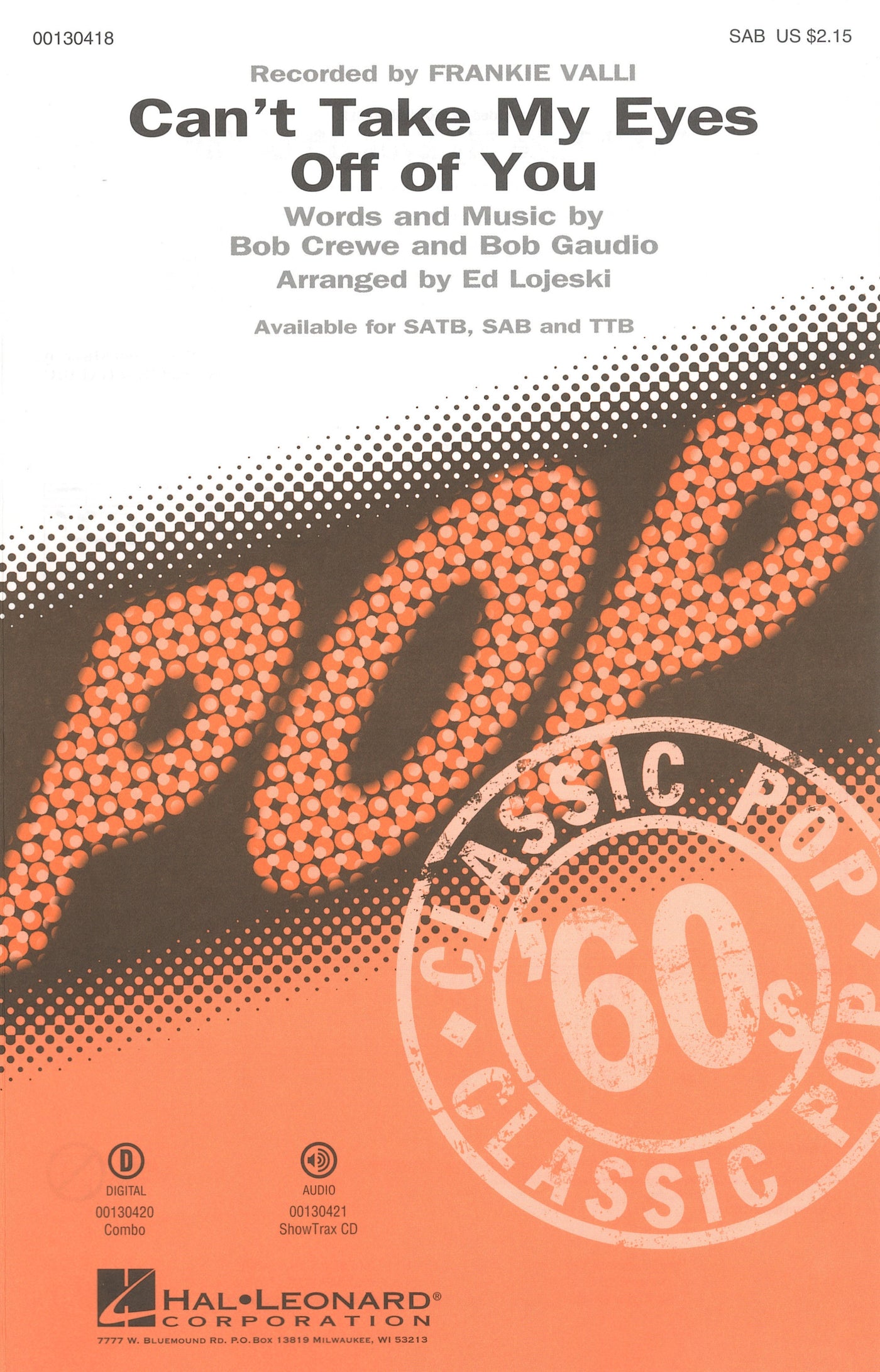 君の瞳に恋してる／Can't Take My Eyes Off Of You (SAB) – ウィンズスコア