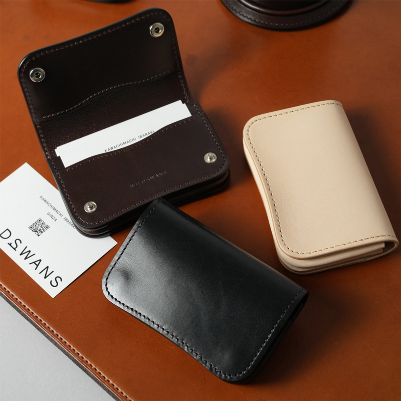 ホック付き名刺入れ《ジェネラル2》サドルプルアップ｜WILDSWANS