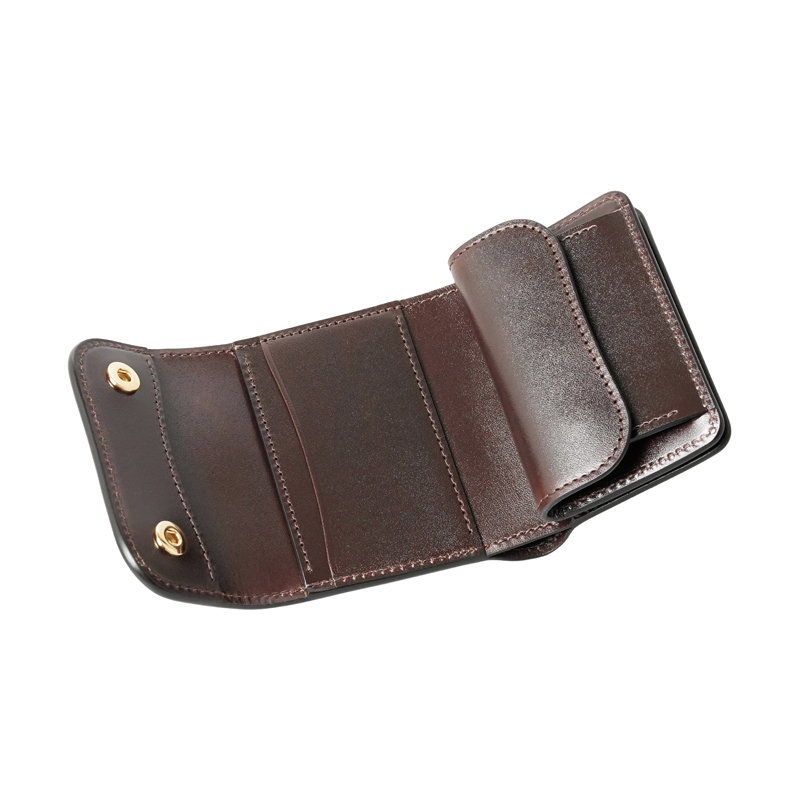 小型三つ折り財布《イーノ ミニ》サドルプルアップ｜WILDSWANS