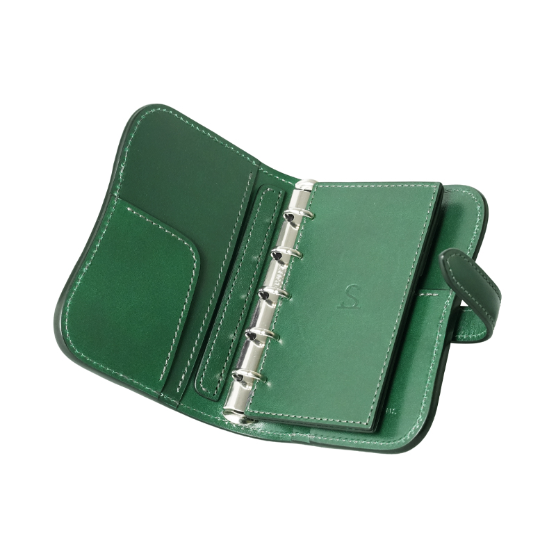 M5サイズシステム手帳《バース》サドルプルアップ グリーン｜WILDSWANS