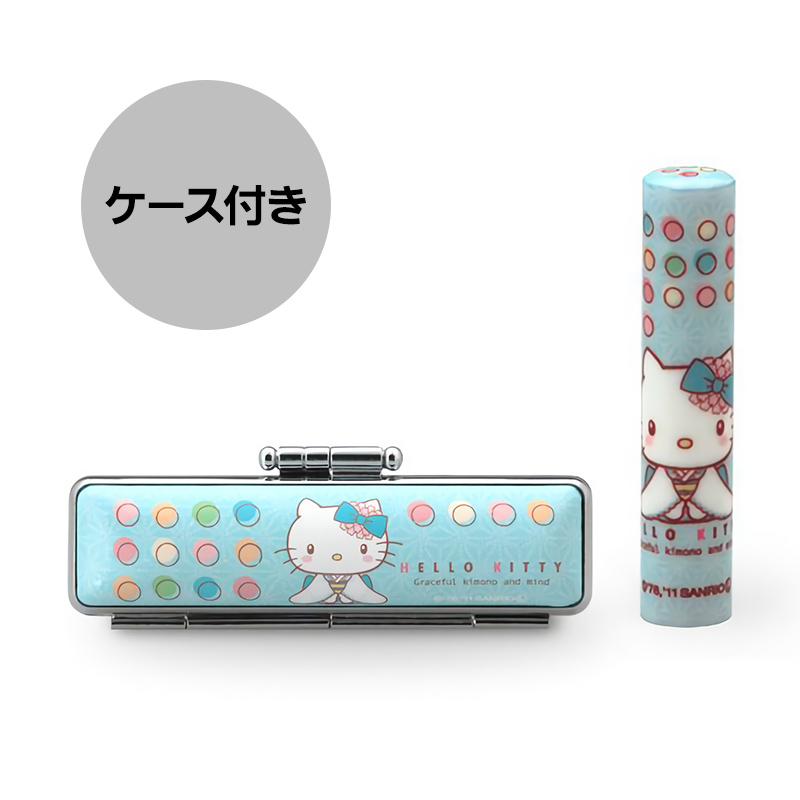 サンリオ 和(なごみ)ざいく印鑑 ハローキティ はんなり青│女性向け