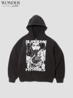Supreme Hysteric Glamour Thermal Lined Zip Up Hoodie