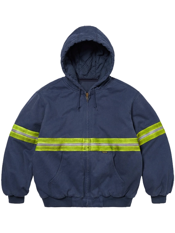 Buy Supreme Reflective Stripe Hooded Work Jacket