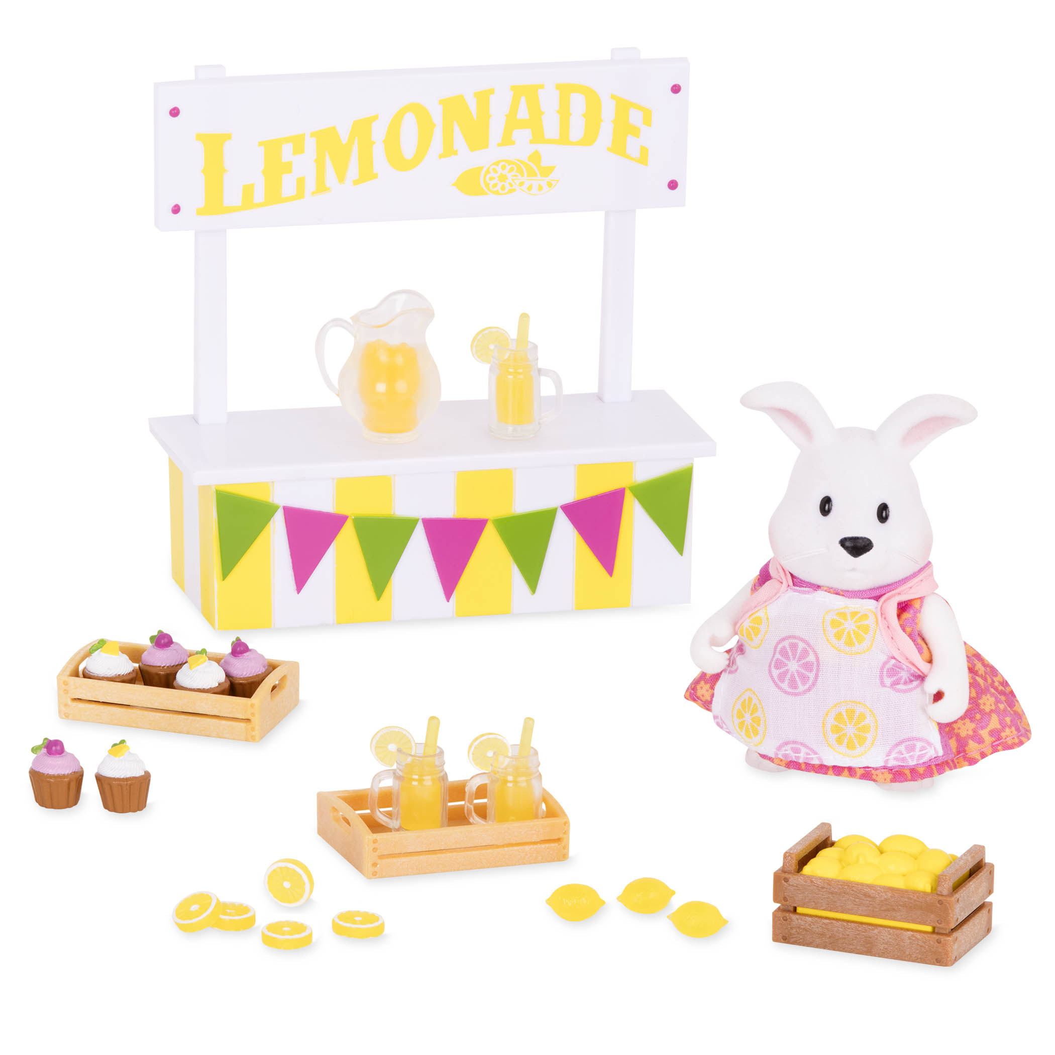 Lemonade Stand Set | Playset with Toy Food | Li'l Woodzeez