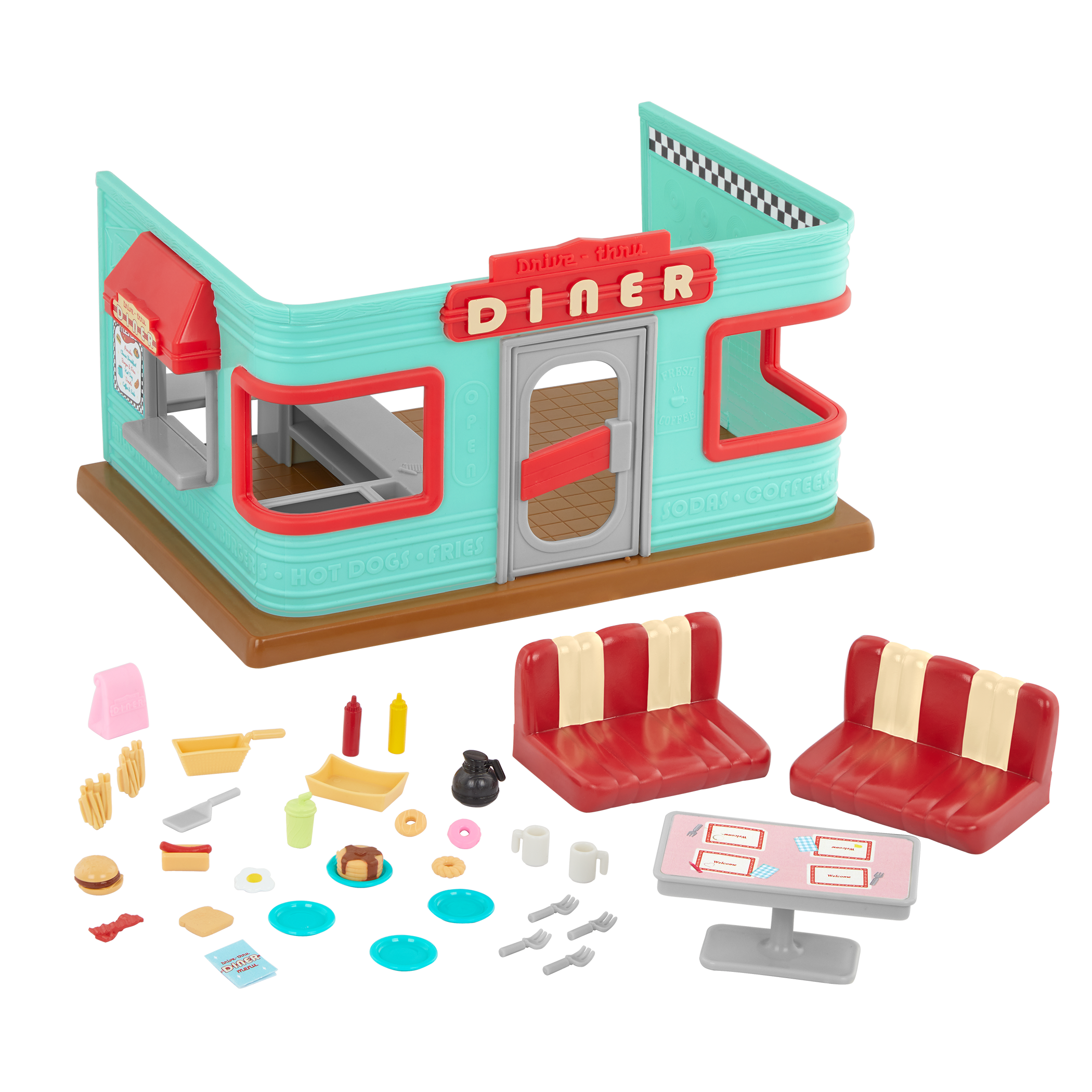Li'l Nibbles Drive Thru Diner | Toy Restaurant with Accessories