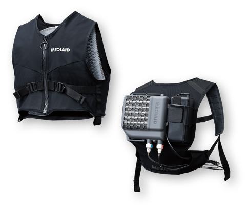 働くカラダを暑熱から守るペルチェ式水冷服「メディエイド アイシング