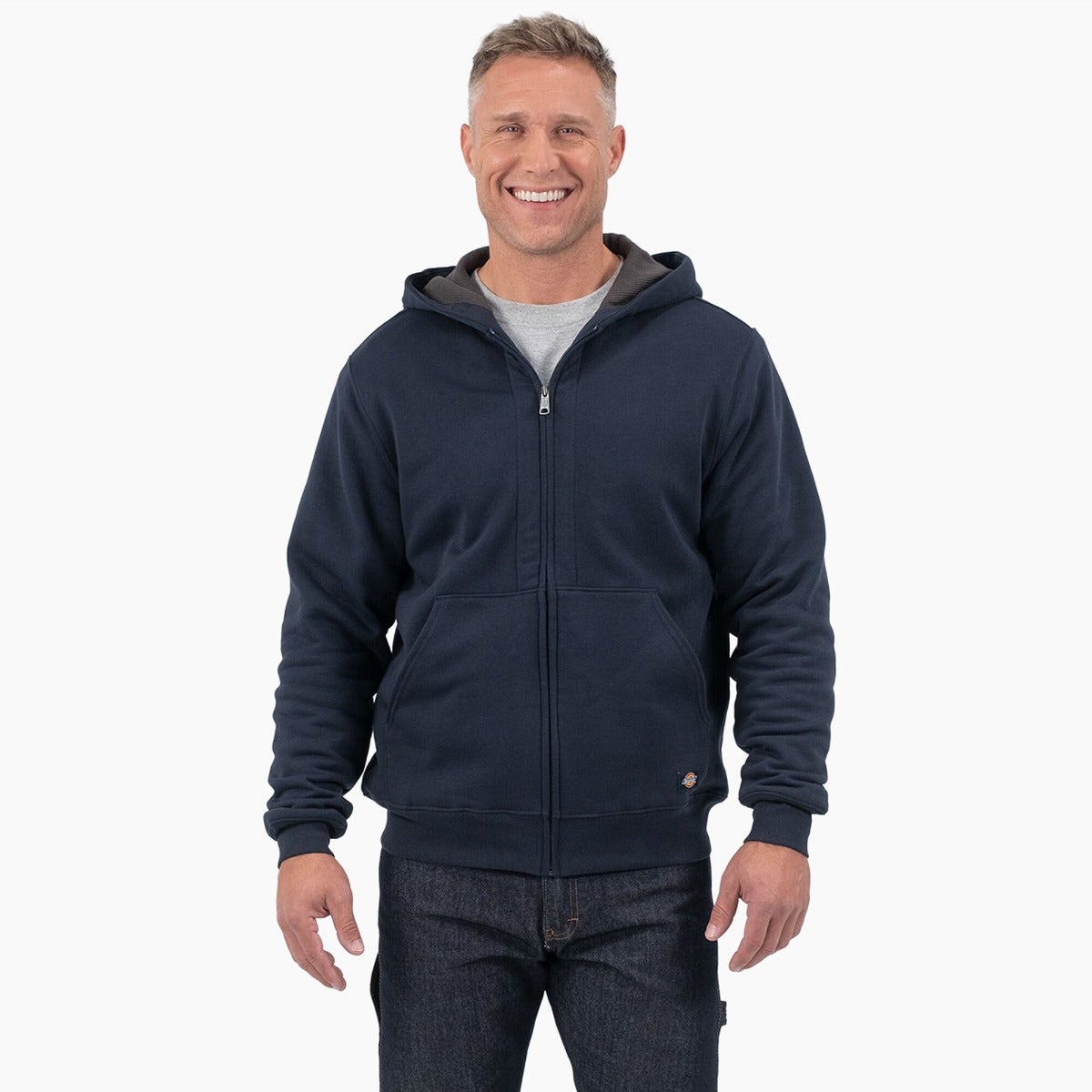 Dickies Sweatshirts: Men's TW482DN Dark Navy Thermal Lined Durable