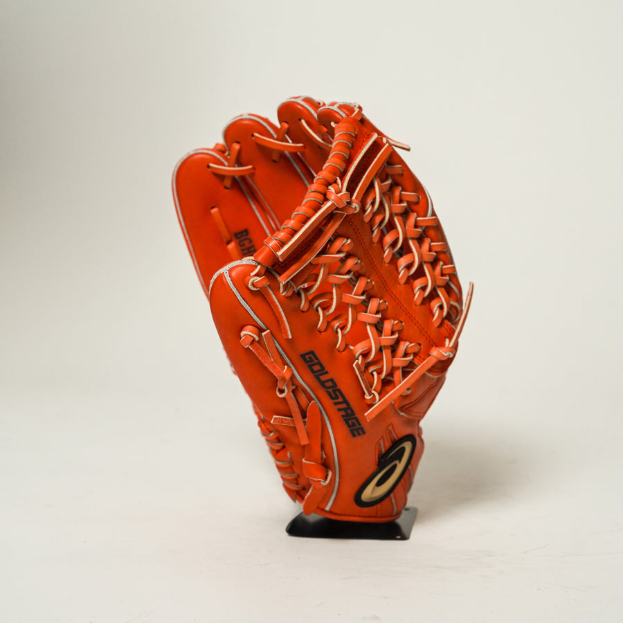 アシックス】硬式グラブ/外野手用/送料無料/BGHGSU/左投げ/オレンジ/22