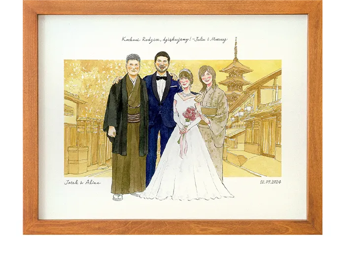 似顔絵作家：nokami|似顔絵ウェルカムボードのWORLD1（ワールドワン）