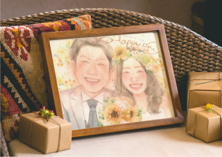 フレーム（ナチュラル）|似顔絵オプション商品|似顔絵ウェルカムボード