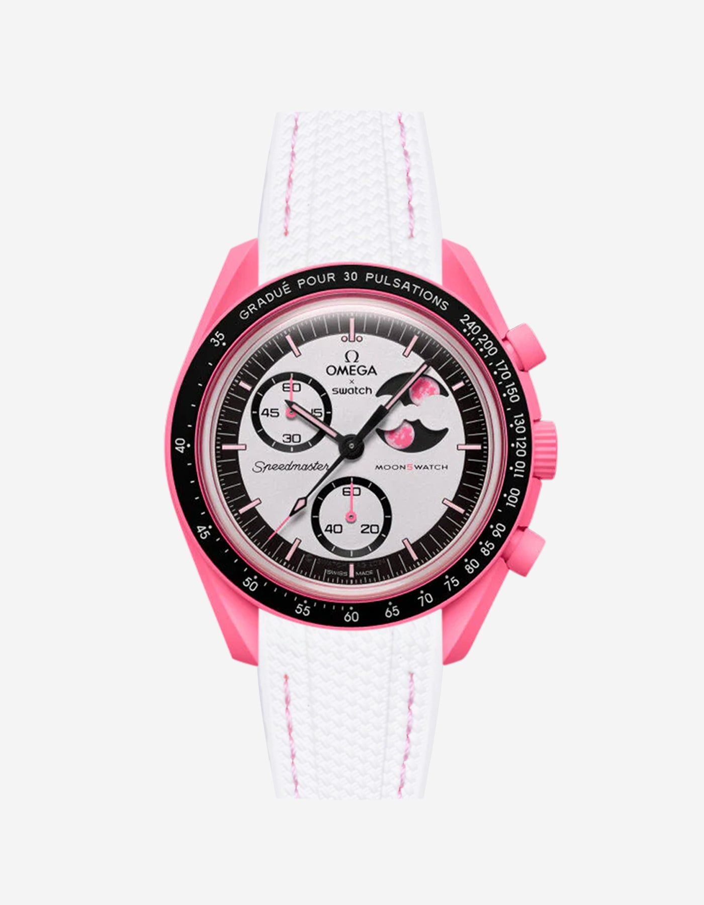 Rubber Strap for Omega X Swatch MoonSwatch Mission to The Pink