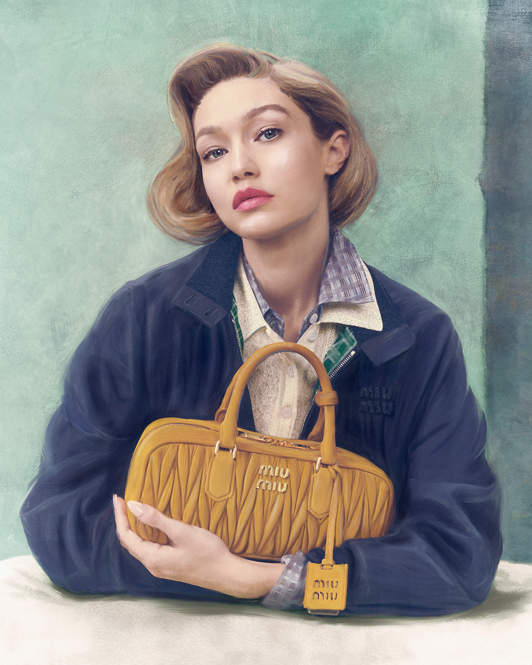 Gigi Hadid Spotlights Miu Miu's Wander, Arcadie Bags in New Campaign
