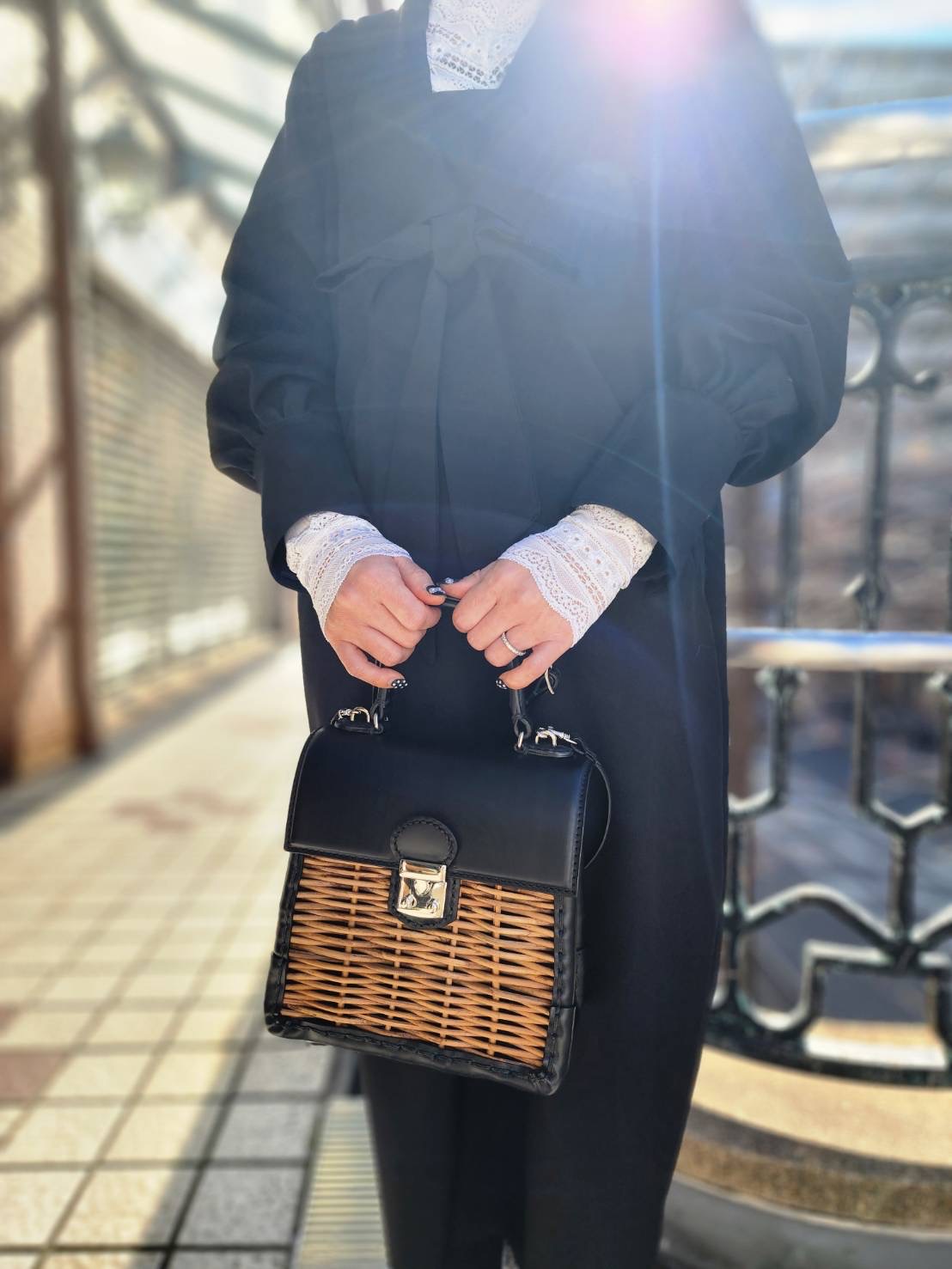 ebagos エバゴス カーフ・ハンドバッグ S