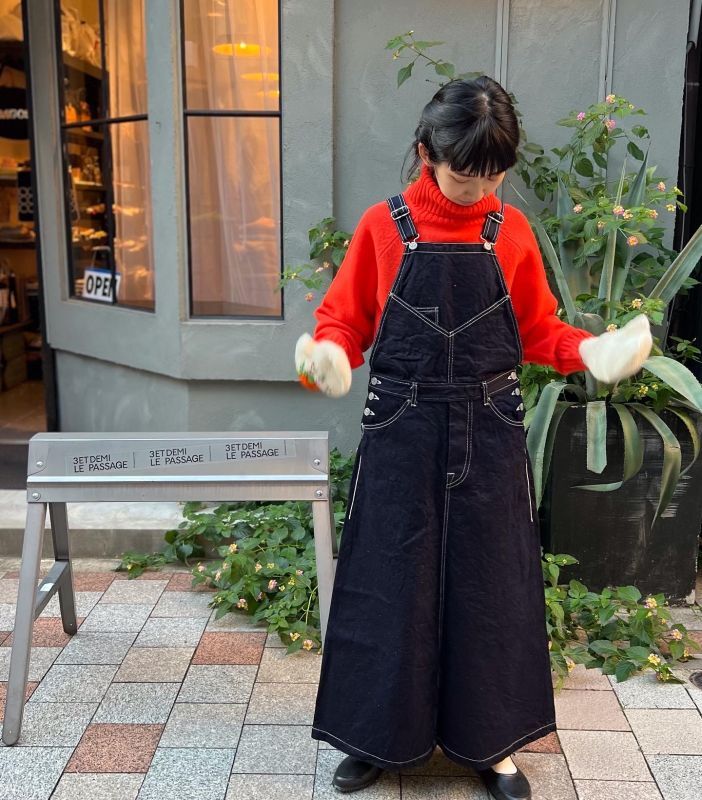 mina perhonen ミナペルホネン always オーバーオールドレス