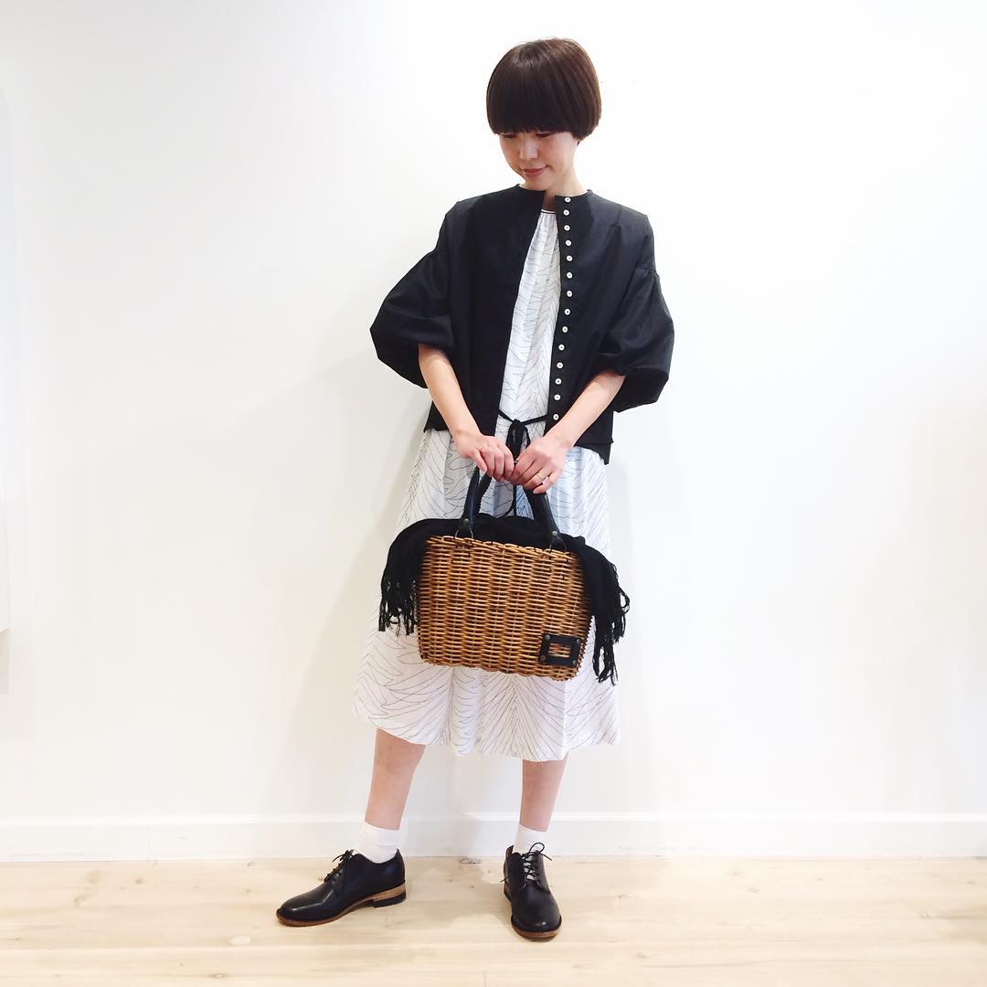 エバゴス ブライドルレザー かごバッグ