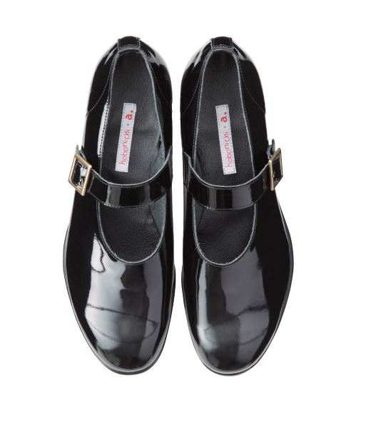 a. エードット 大橋歩さん ワンストップ2 レザーシューズ 23cm 黒 大橋