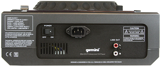 Gemini CDJ-210 | Gemini DJ CD Players | DJ Audio