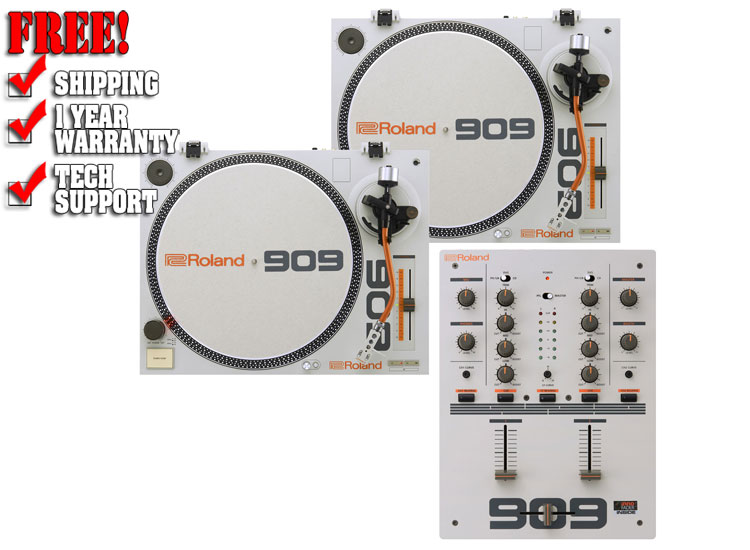 Roland DJ 909 Set w/ TT-99 Turntables (2) & DJ-99 Mixer | DJ