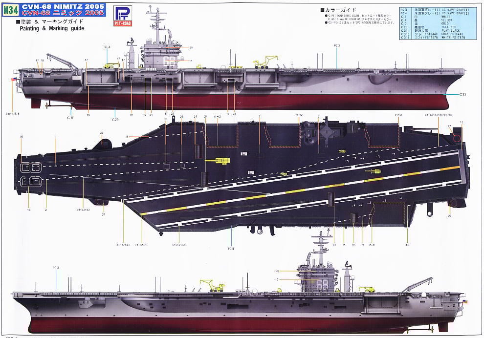 米国海軍原子力空母 ニミッツ 2005 (CVN-68) (プラモデル) - ホビー